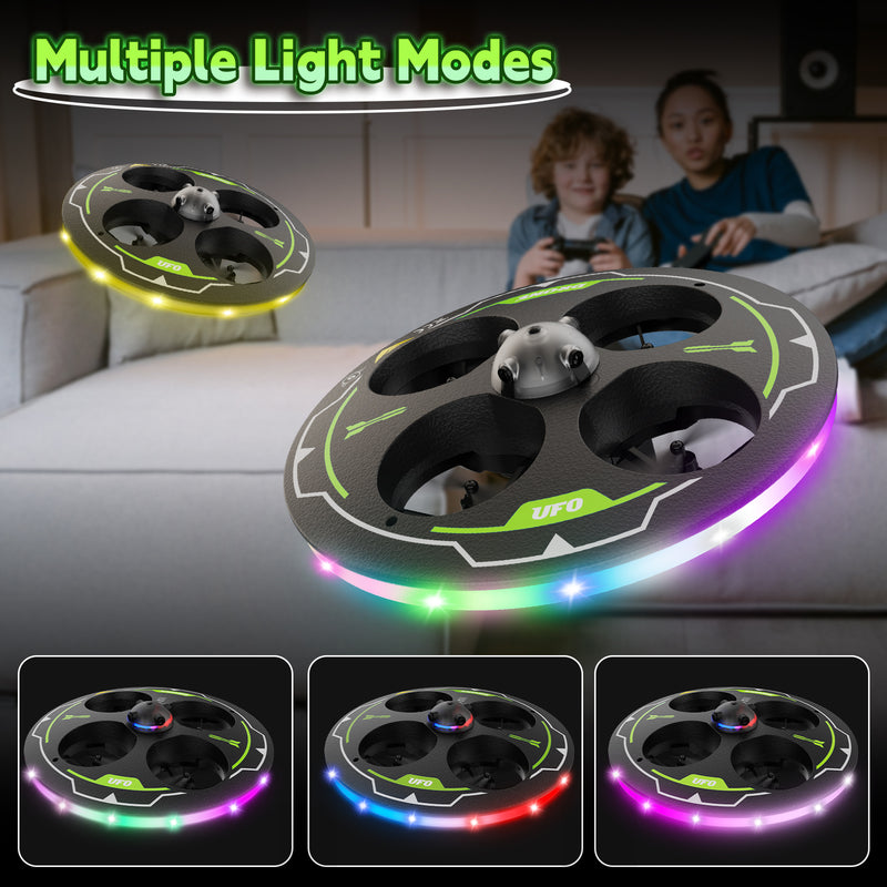 Tolatoyus IDEA17 UFO Drone for Beginners: Light Show, Adjustable Obstacle Avoidance, Dual Batteries & User-Friendly Features