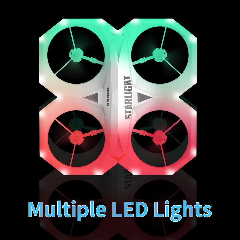 le-idea IDEA1 Starlight Drone 11 Light Modes Headless Mode 360 ° Flip 3 Batteries Drone Toy for Kids