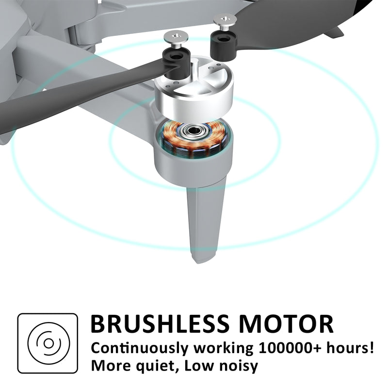 IDEA37 Drone GPS avec Caméra 4K Professionnel, Caméra HD EIS Anti-S