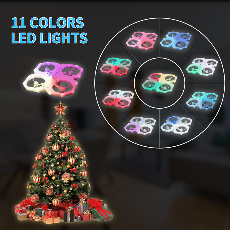 le-idea IDEA1 Starlight Drone 11 Light Modes Headless Mode 360 ° Flip 3 Batteries Drone Toy for Kids