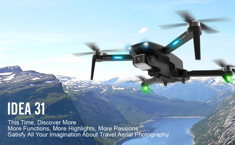 IDEA31 4K HD Camera HD Video Transmission 5GHz WiFi FPV Foldable GPS Drones for Beginner